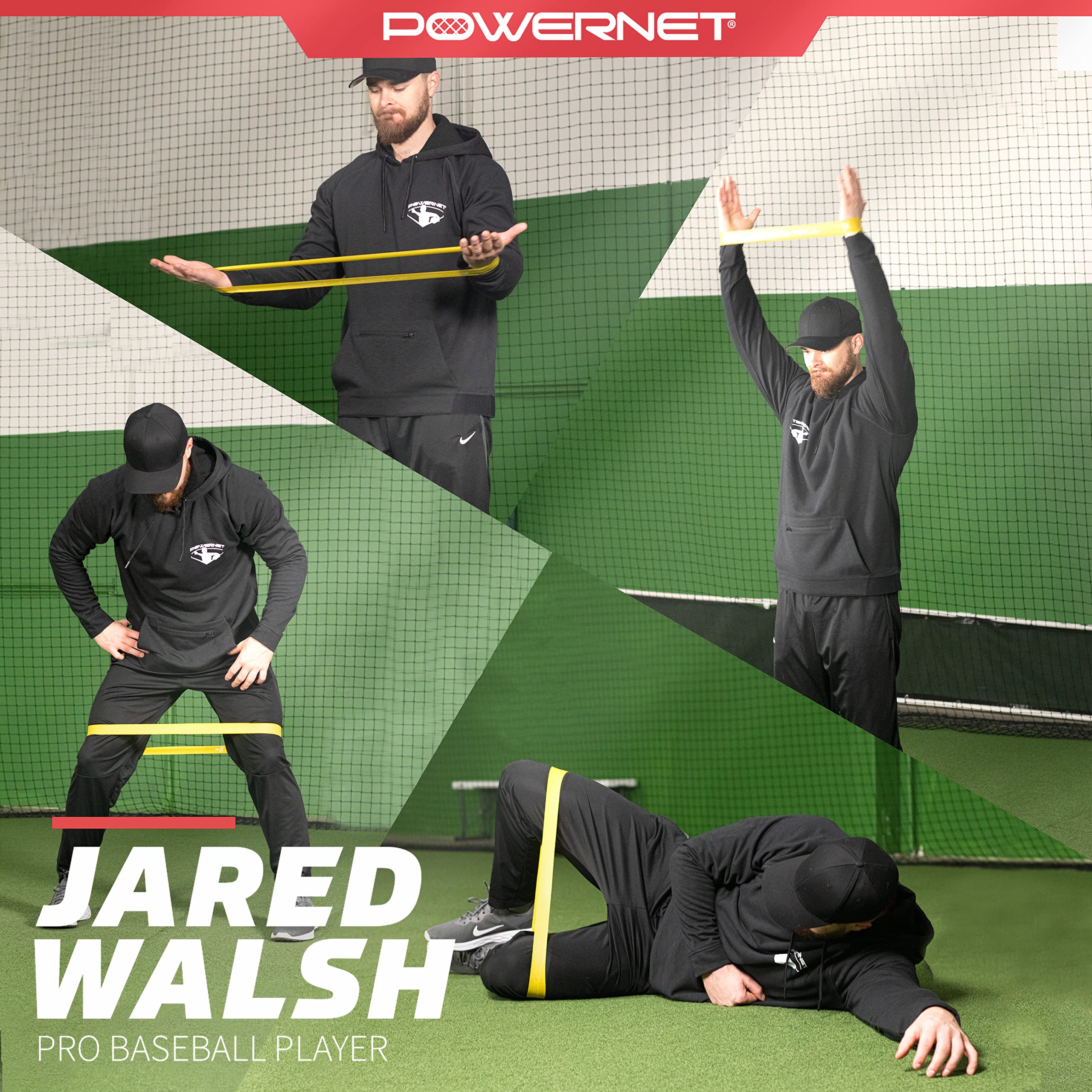 PowerNet Carli Lloyd 12x6 Soccer Goal, Resistance Loop Exercise Bands Bundle - Image 7