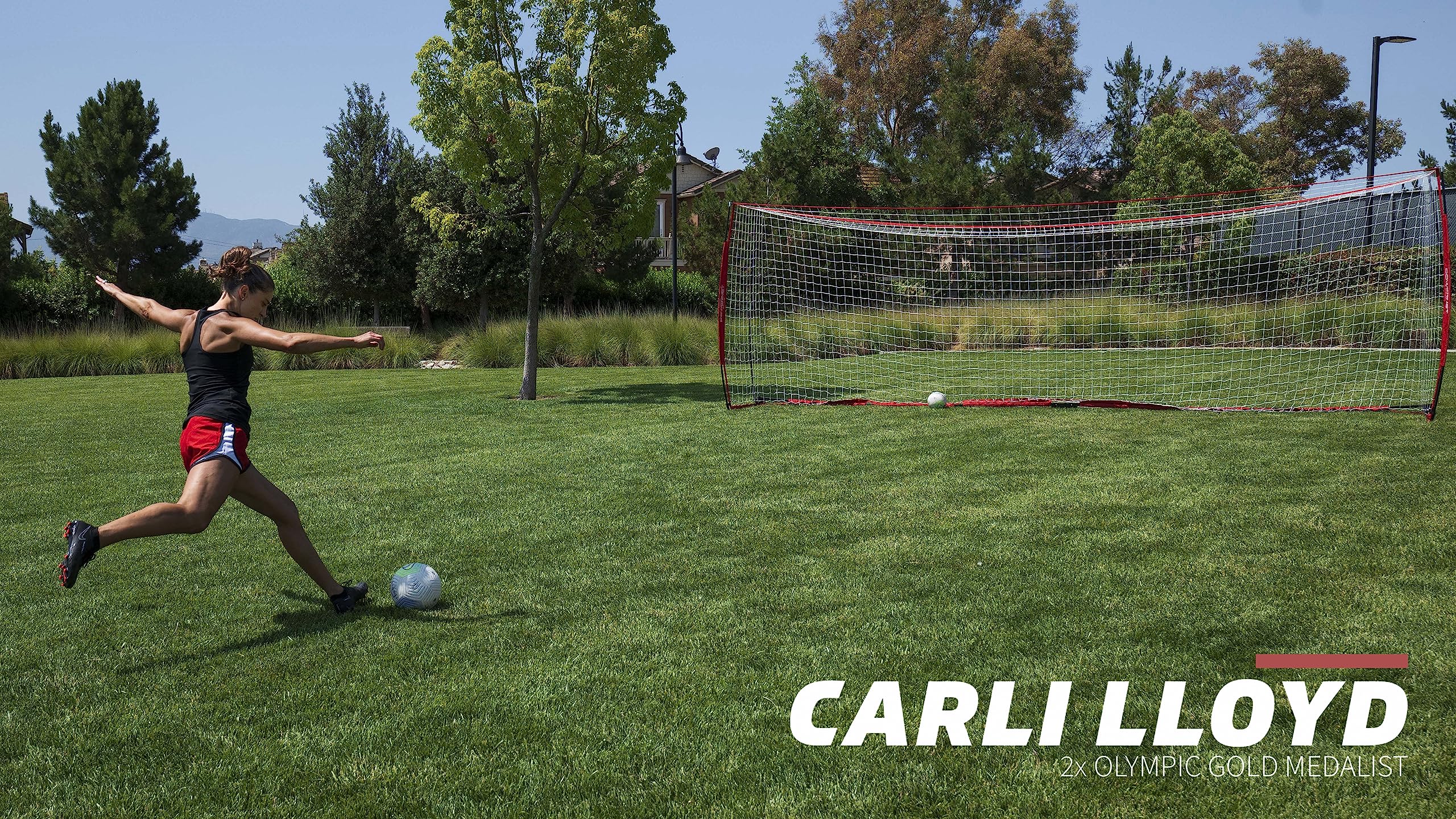 PowerNet Carli Lloyd Soccer Goal Portable Bow Style Net and Large Ball Carry Bag Bundle, Quick Setup Ultra Portable, Full Size Framed Soccer Goal, Perfect for Teams and Coaches - Image 3