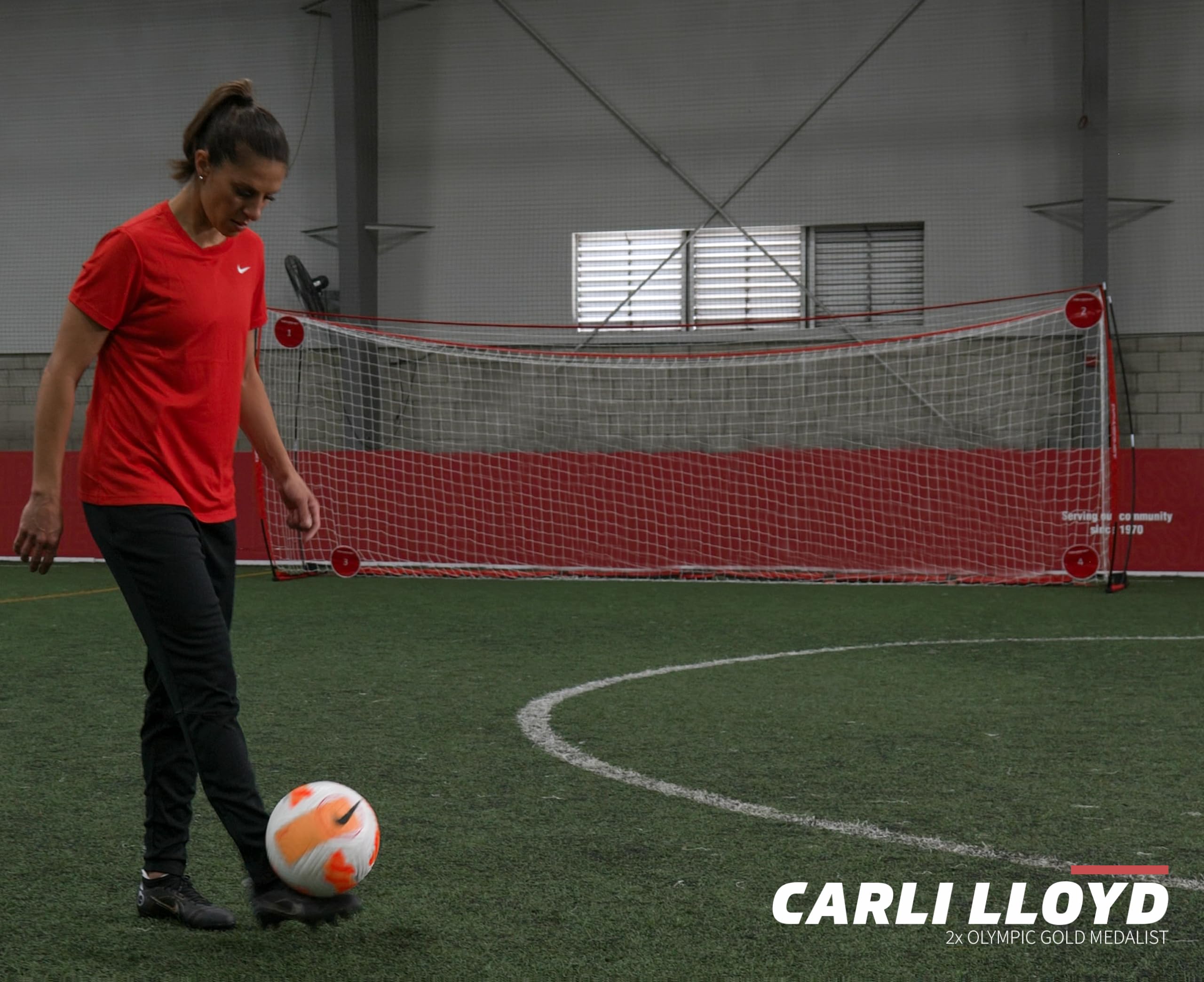 PowerNet Carli Lloyd Soccer Goal Portable Bow Style Net and Large Ball Carry Bag Bundle, Quick Setup Ultra Portable, Full Size Framed Soccer Goal, Perfect for Teams and Coaches - Image 4