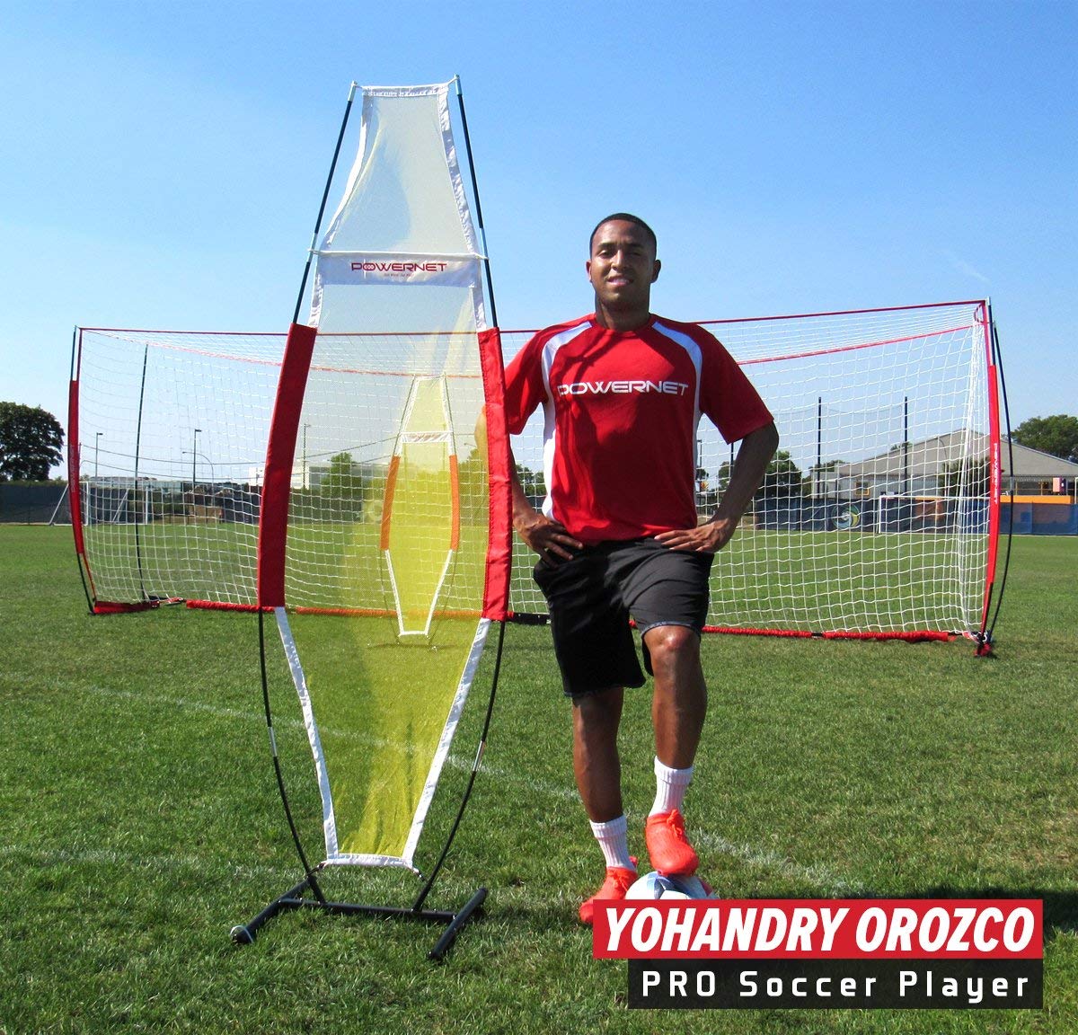 PowerNet Carli Lloyd Solo Soccer Training Bundle, Enhance Your Offense Skills by Simulating Under Pressure Situation Drills, Includes 12x6 Goal & 2 Defenders - Image 9