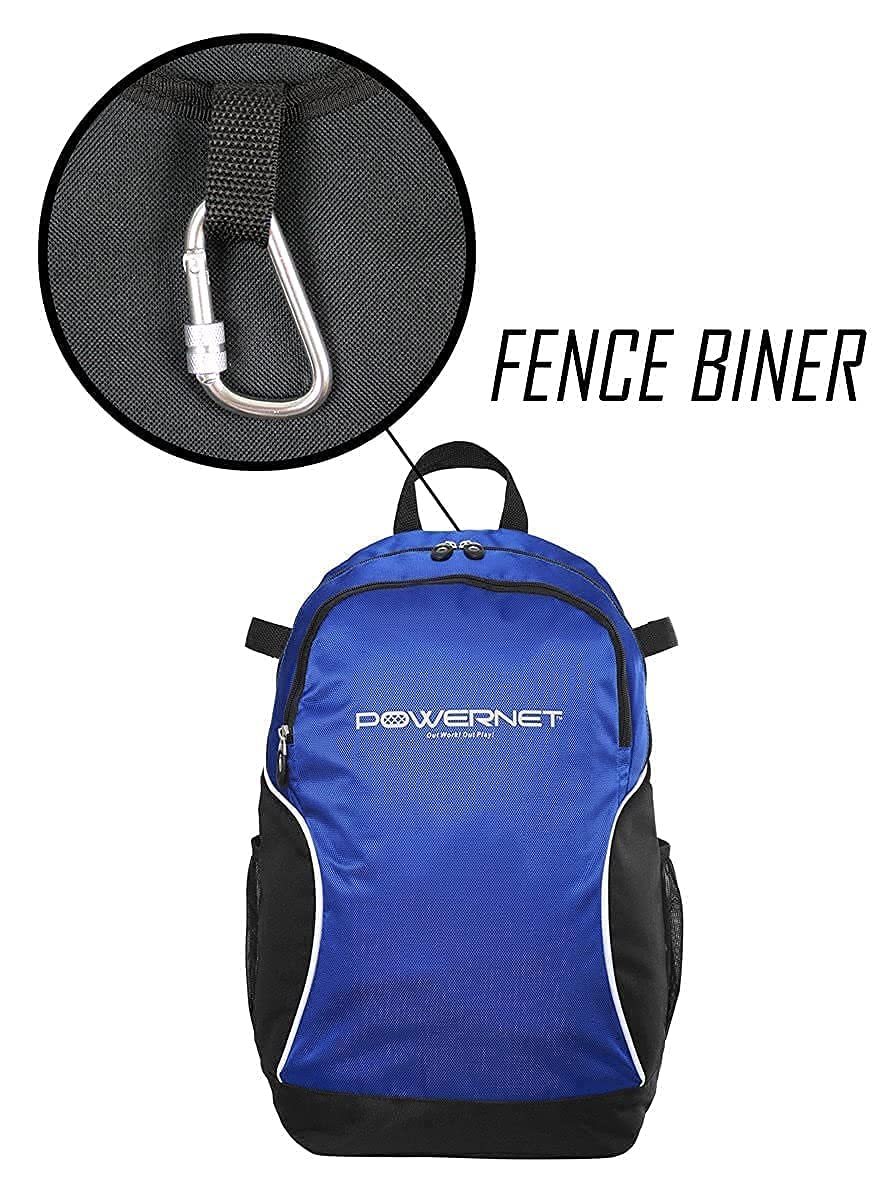 PowerNet Corbin Carroll Baseball Softball Backpack M, Choose from 3 Colors Red Black Blue, Dual Bat Sleeves, Padded Shoulder Straps, Fence Hook, Large Storage Capacity - Image 3