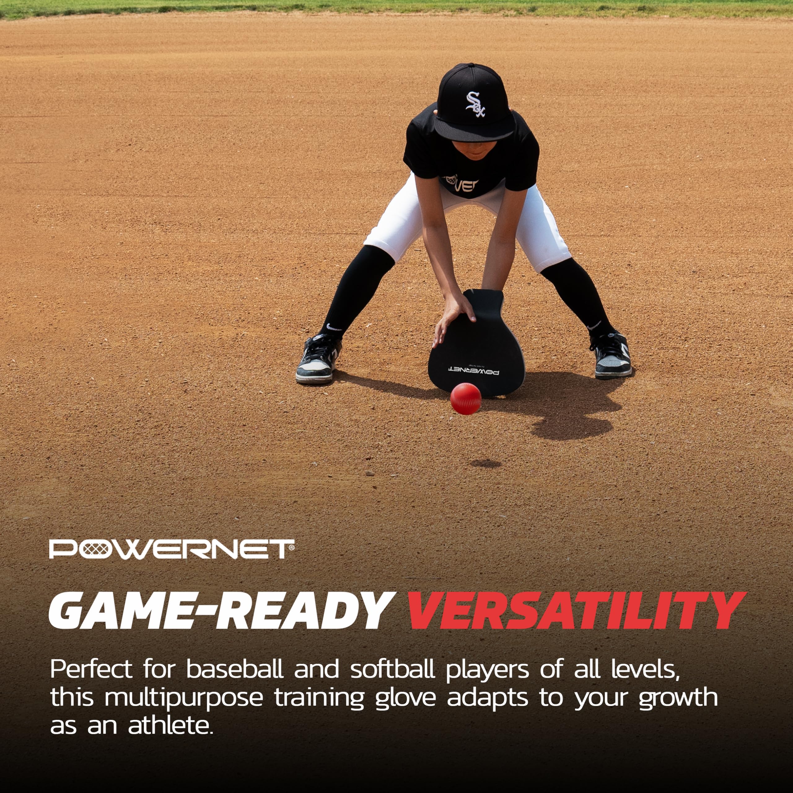 PowerNet Fielder Pro, Angled Wrist Soft Hands Softball & Baseball Training Equipment, Baseball Practice Equipment for Fast Transition from Glove, Right & Left Hand Universal Fit, 2-PK - Image 5