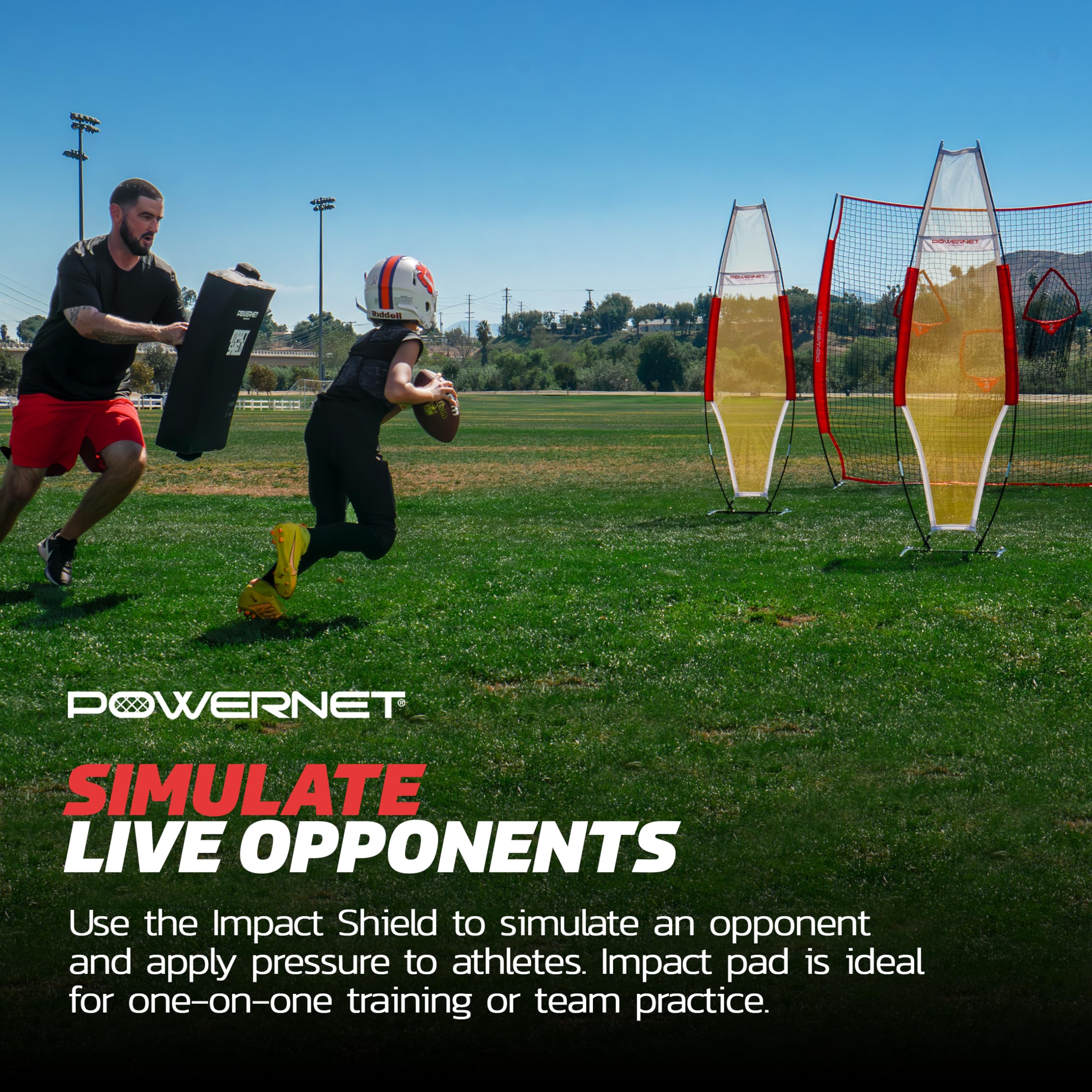 PowerNet Impact Shield, Heavy Duty Impact Pad for Contact Sports - Football, Basketball, Soccer, Rugby & Martial Arts Training Equipment, Durable Sports Pad with Multi-Handle Grips - Image 4