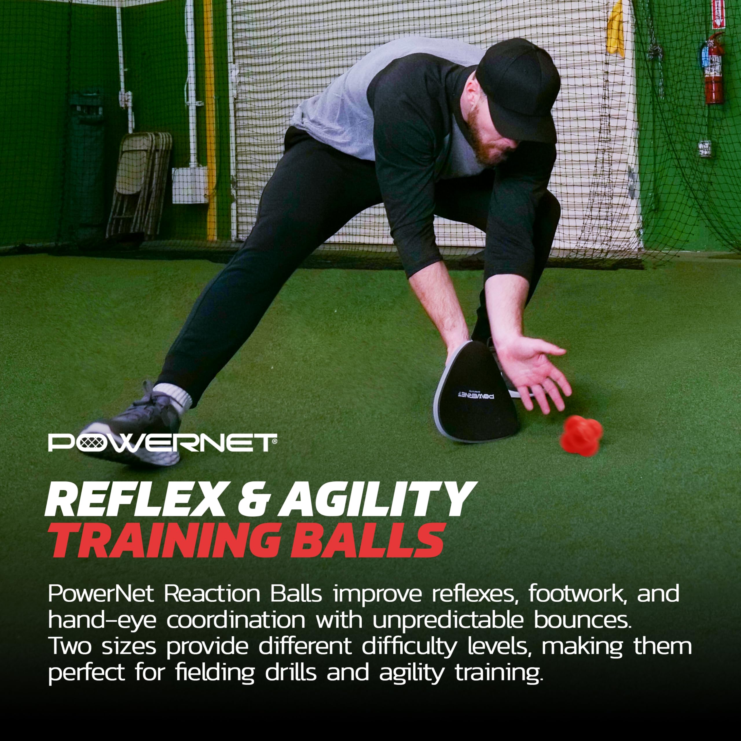 PowerNet Perfect Fielder Sets, Soft Hands Softball Baseball Training Equipment, Improve Transition Time from Glove to Hand, Perfect Fielder Mitt 2-PK, Micro Crushers, Reaction Balls, Foam Tech Balls - Image 5