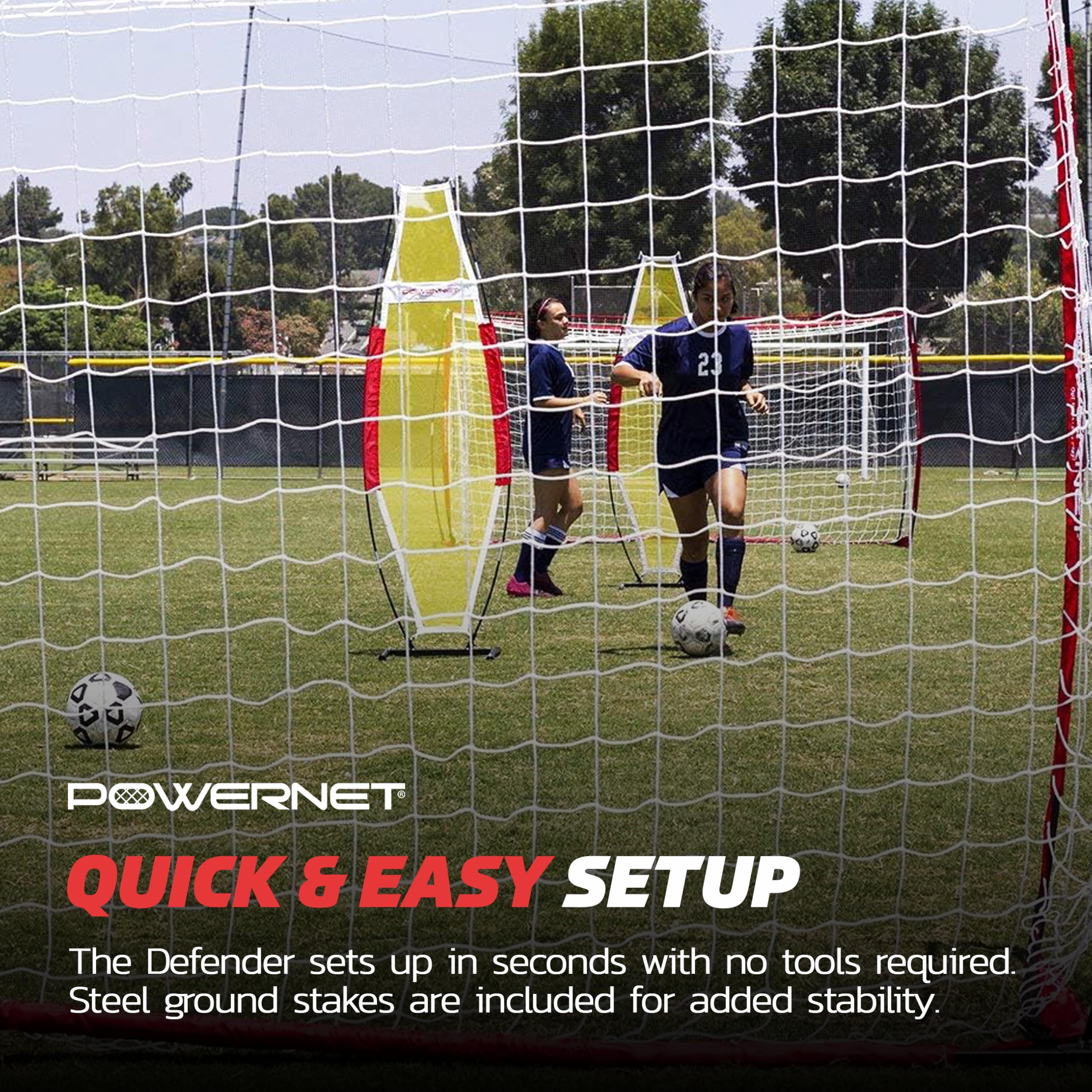 PowerNet Portable Defender Training Dummy for Football, Basketball and Soccer, 77" x 23" Portable Agility Training Equipment, Simulate Shooting Around Defense, Multi-Sport Mannequin - Image 6