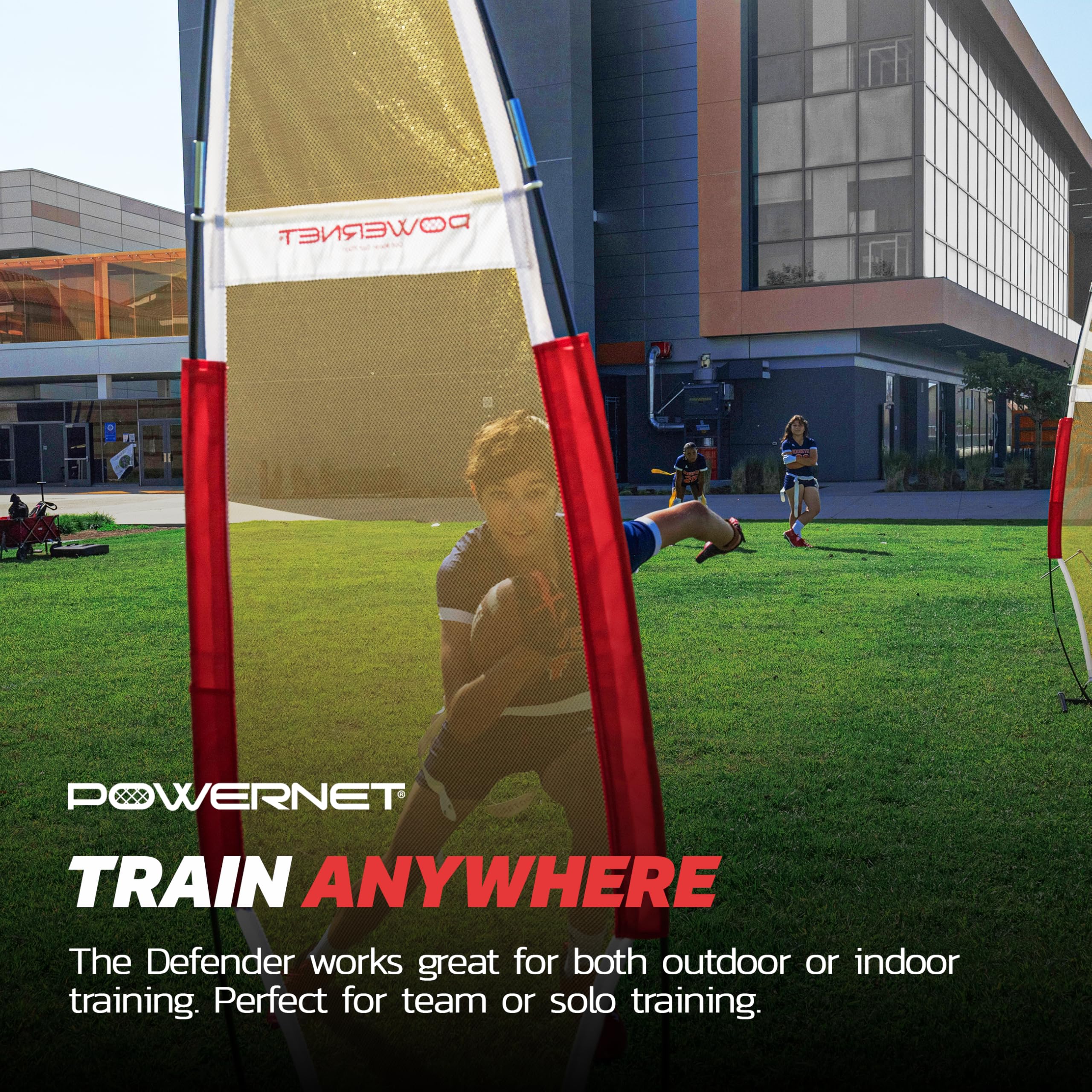 PowerNet Portable Defender Training Dummy for Football, Basketball and Soccer, 77" x 23" Portable Agility Training Equipment, Simulate Shooting Around Defense, Multi-Sport Mannequin - Image 7