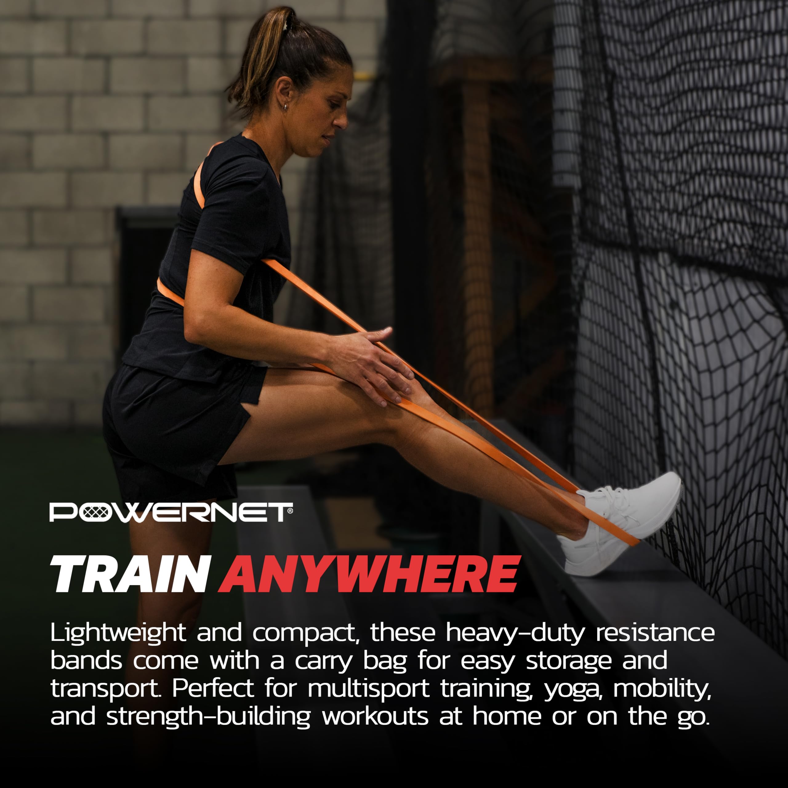 PowerNet Resistance Bands, Heavy Duty & Regular Resistance Color-Coded Exercise Bands, Workout Equipment for Home Gym, Progressive Elastic Bands for Stretching & Training, Regular, Heavy-Duty or Combo - Image 6