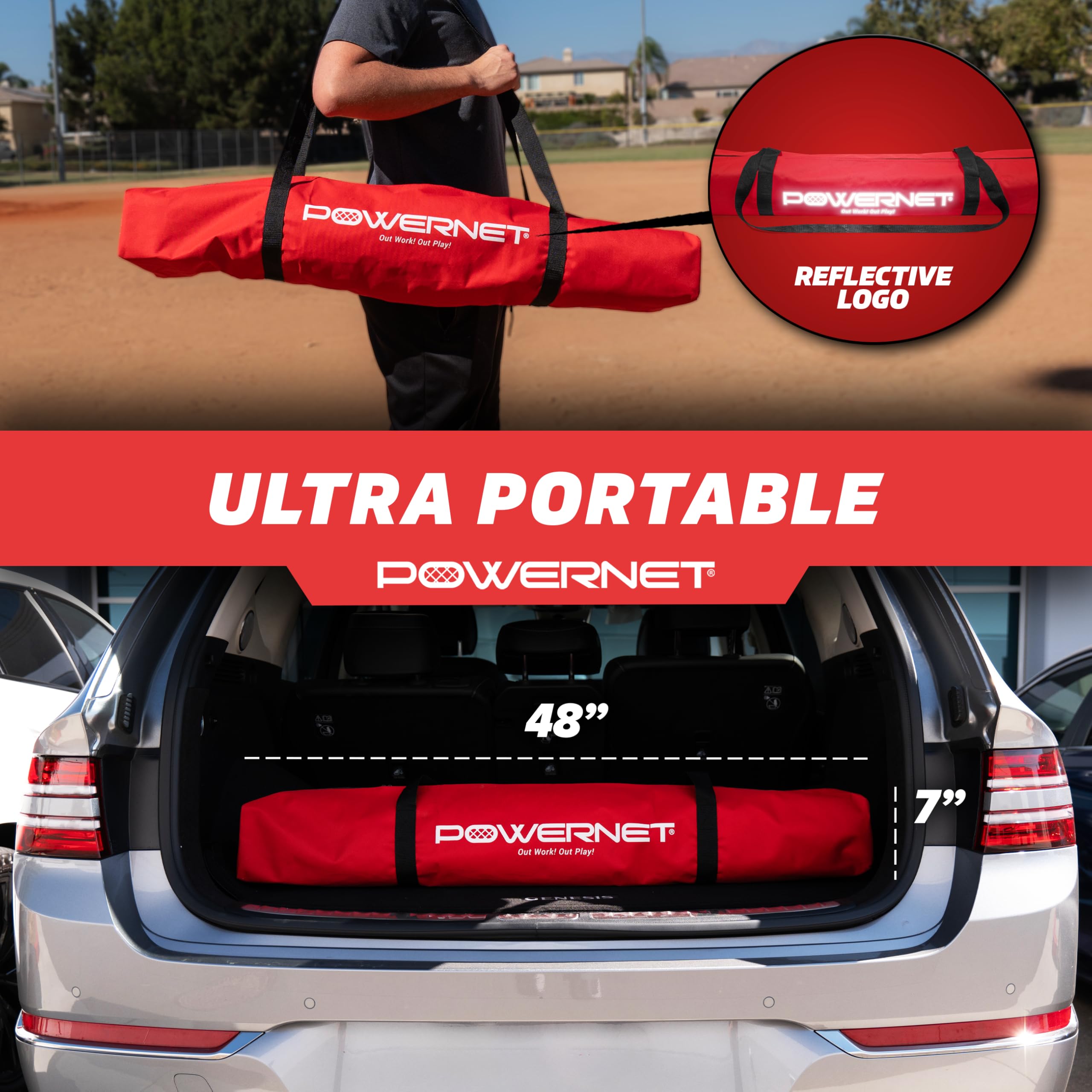 PowerNet Soccer Goal, 16x10 FT Soccer Training Equipment Combo Barrier Net, Pop Up Goal with Four Pocket Targets, Improve Accuracy, Stops Most Missed Shots - Image 5