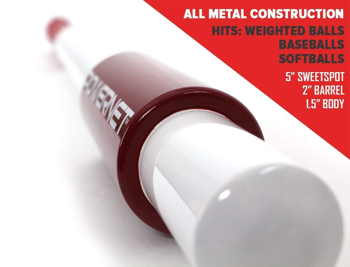 PowerNet Sweet Spot Training Bat + 3.2"" Progressive Softball Training Balls for Hitting & Pitching, 9 Pack Weighted Balls & Weighted Bat, Improve Hand-Eye Coordination & Power - Image 3