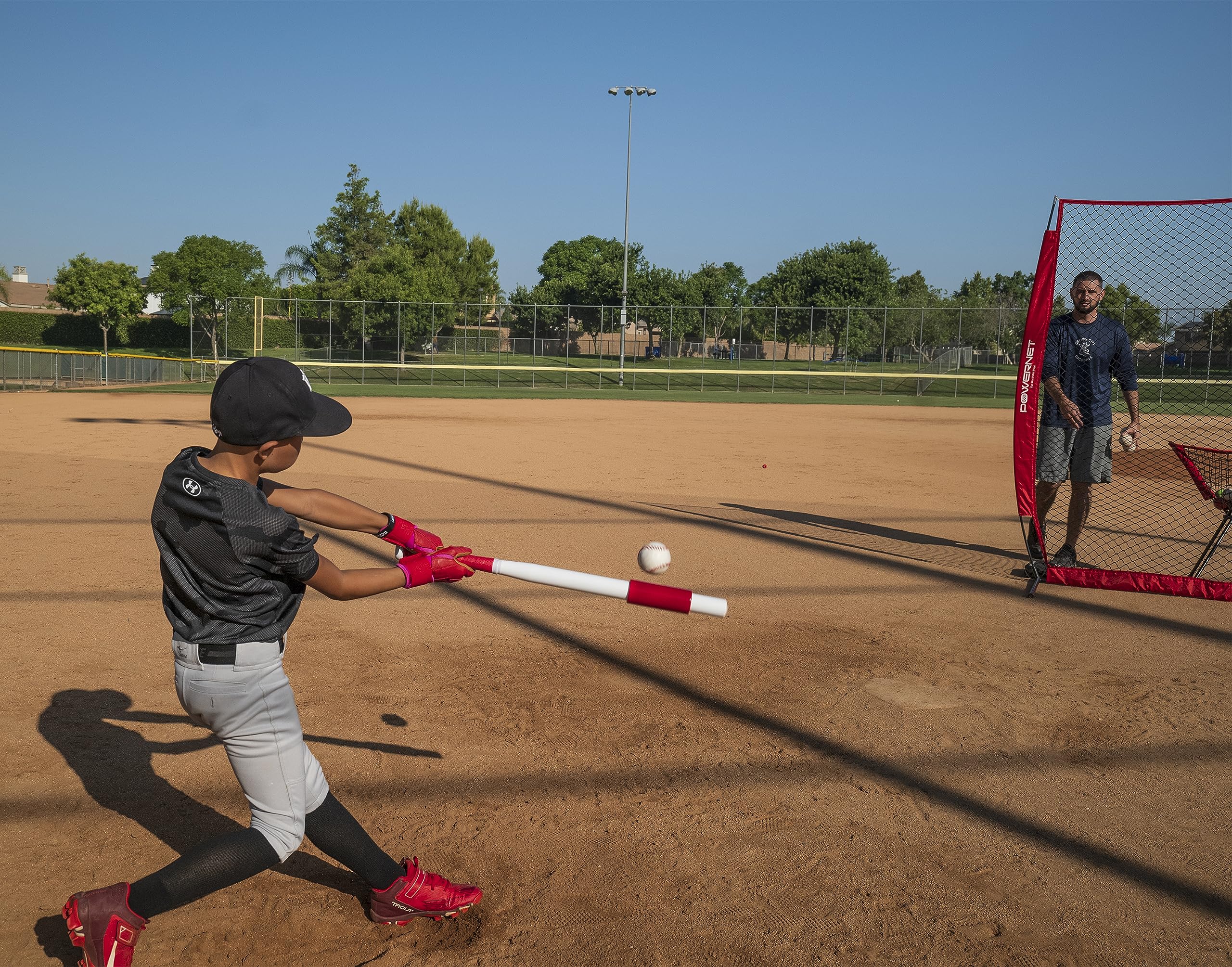 PowerNet Sweet Spot Training Bat + 3.2"" Progressive Softball Training Balls for Hitting & Pitching, 9 Pack Weighted Balls & Weighted Bat, Improve Hand-Eye Coordination & Power - Image 6
