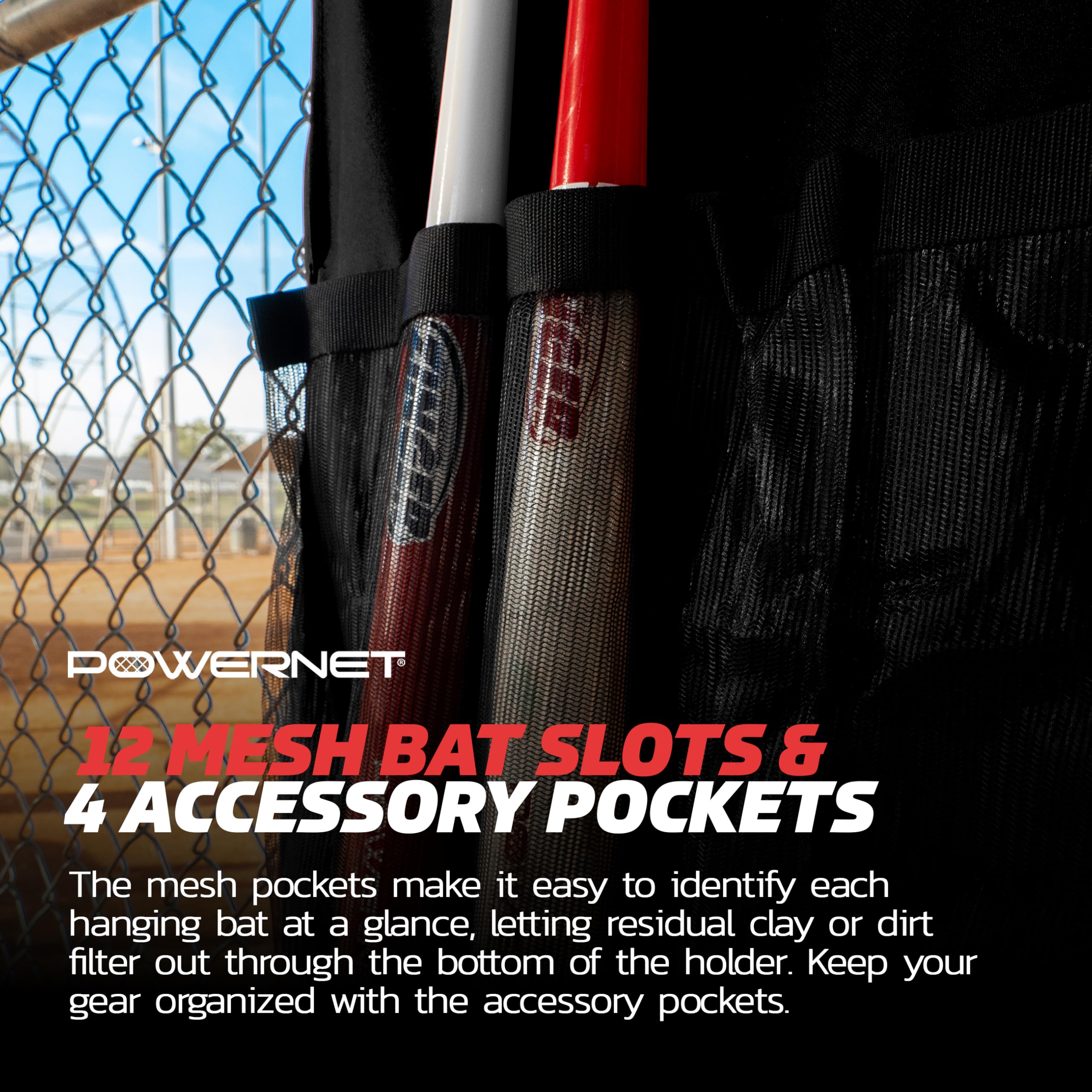 PowerNet Ultimate Coaching Team Bundle, Dugout Organizer for Baseball & Softball, Team Equipment Organizer, Hanging Bat Bag & Baseball Glove Helmet Holder, Dry Erase Magnetic Lineup Board - Image 4